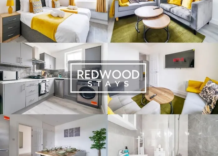 Brand New, 2 Bed 1 Bath, Modern Town Center Apartment, Free Wifi & Netflix By Redwood Stays